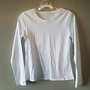 J. Jill  White Crew,Neck Long Sleeve Shirt  NWT